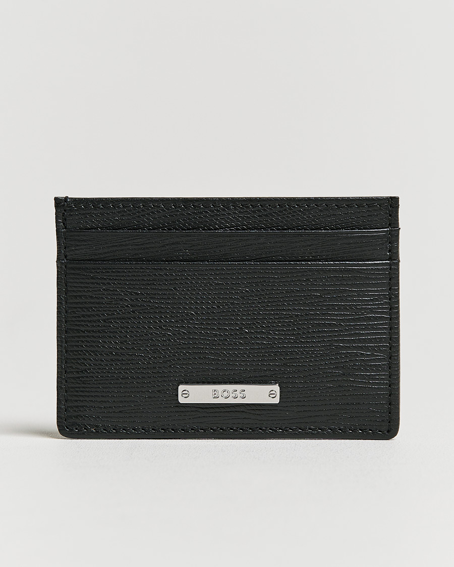 Homme | Portefeuilles | BOSS BLACK | Gallery Leather Credit Card Holder Black
