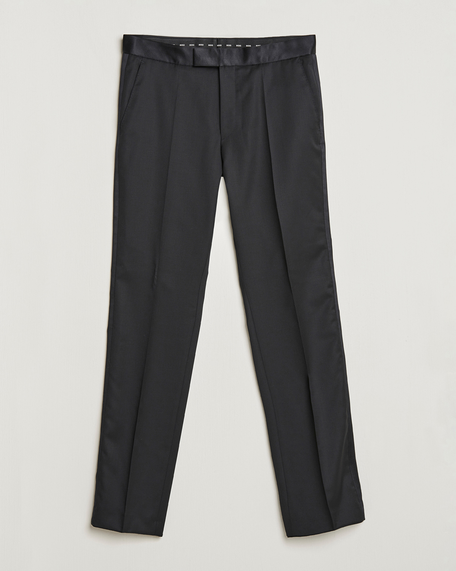 Homme | Pantalons | BOSS BLACK | Lenon Tuxedo Trousers Black