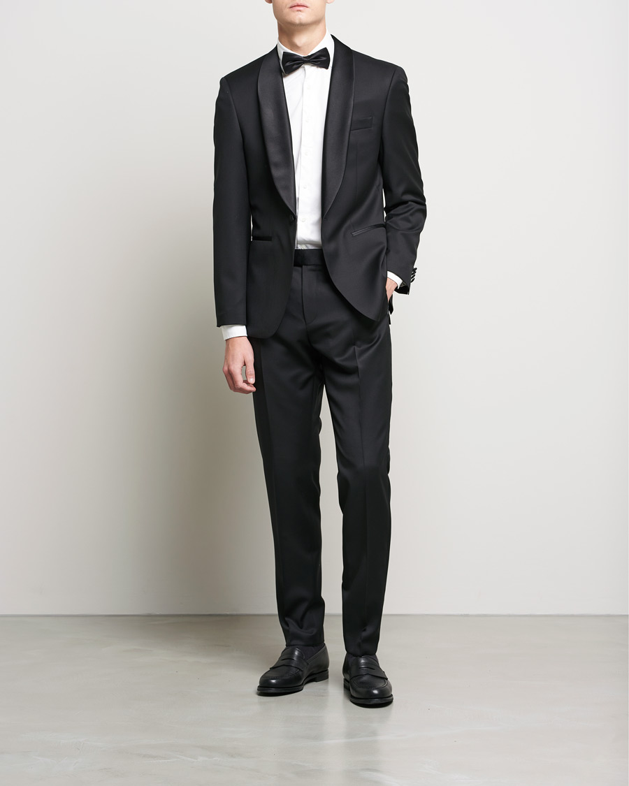Heren | Broeken | BOSS BLACK | Genius Tuxedo Trousers Black