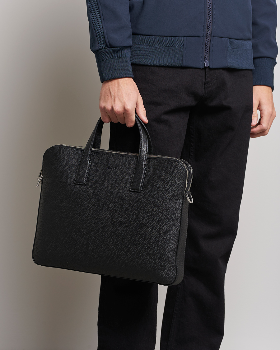 Homme | Sacs | BOSS BLACK | Crosstown Slim Computer Leather Bag Black