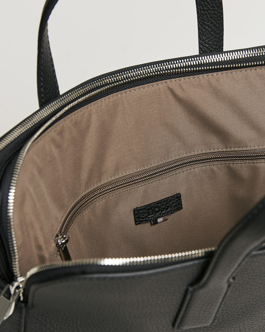Heren | Tassen | BOSS BLACK | Crosstown Slim Computer Leather Bag Black
