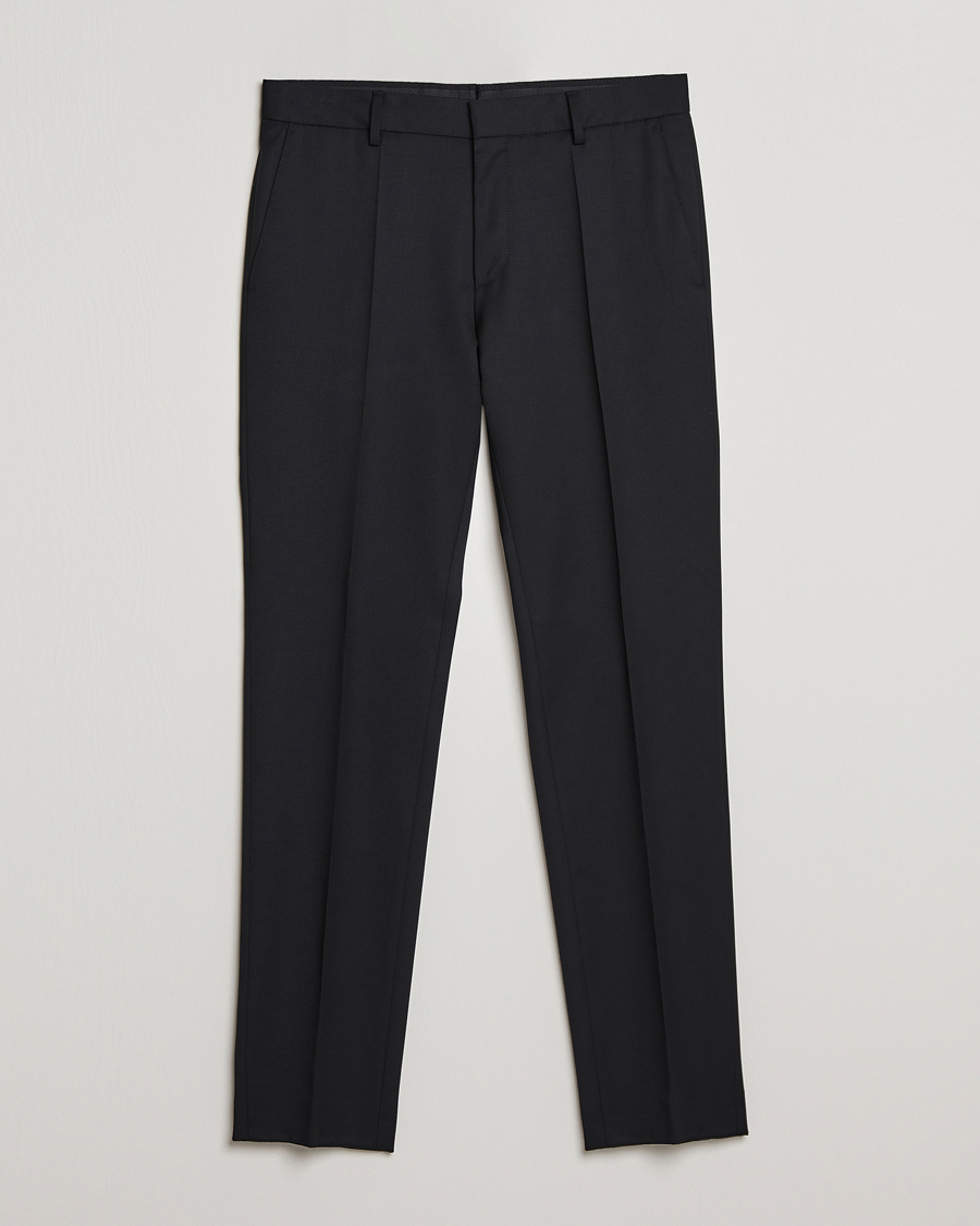 Heren | Broeken | BOSS BLACK | Genius Slim Fit Wool Trousers Black
