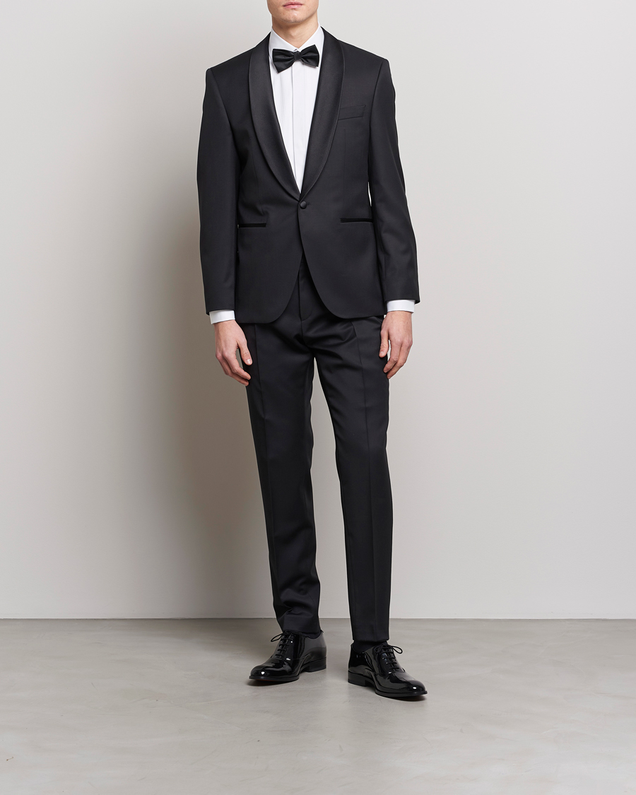Heren | Broeken | BOSS BLACK | Genius Slim Fit Wool Trousers Black