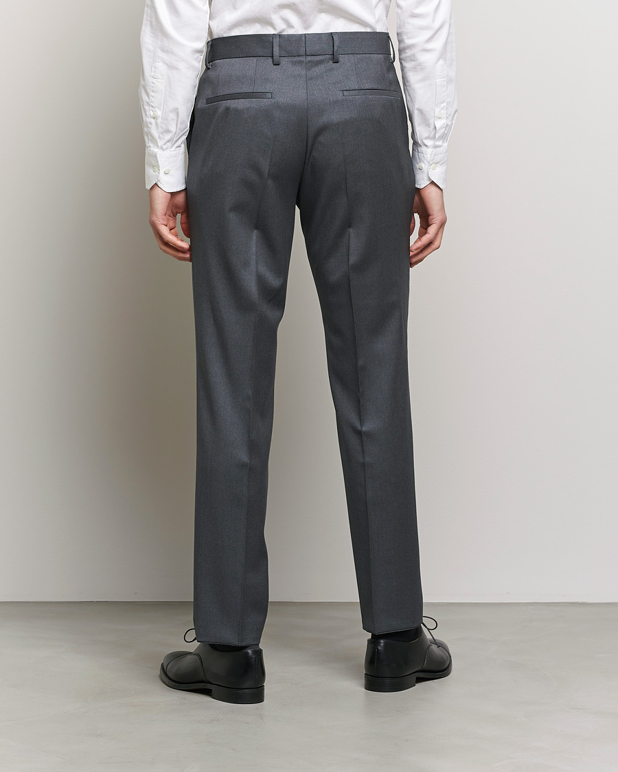 Heren | Broeken | BOSS BLACK | Genius Slim Fit Wool Trousers Dark Grey