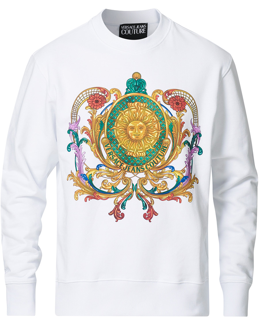 Homme | Pulls Et Tricots | Versace Jeans Couture | Baroque Print Sweatshirt White