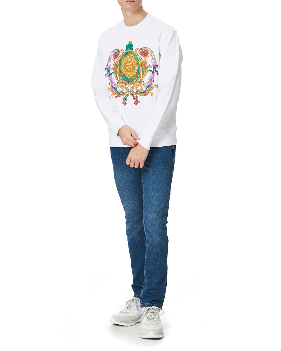 Homme | Pulls Et Tricots | Versace Jeans Couture | Baroque Print Sweatshirt White
