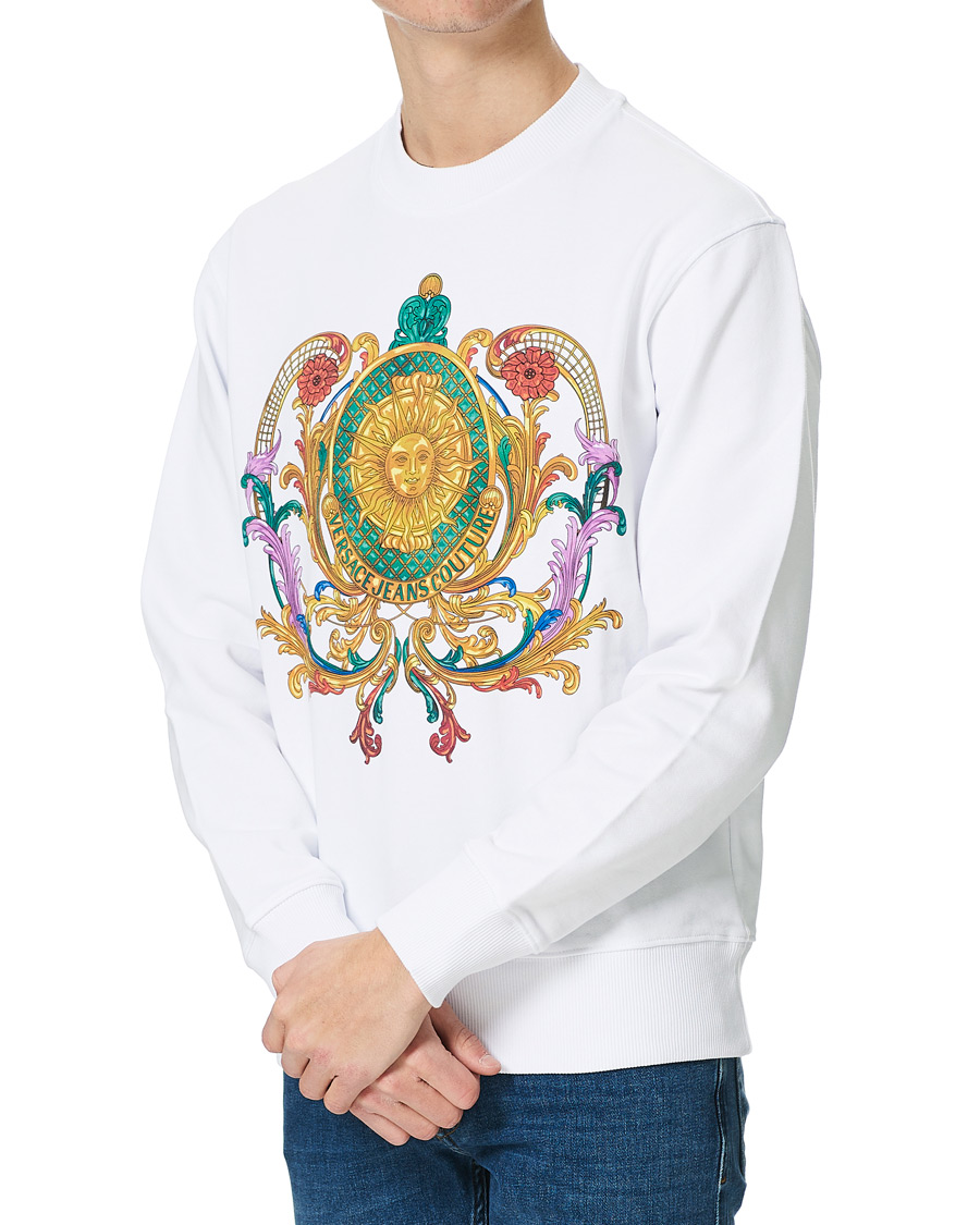 Homme | Pulls Et Tricots | Versace Jeans Couture | Baroque Print Sweatshirt White