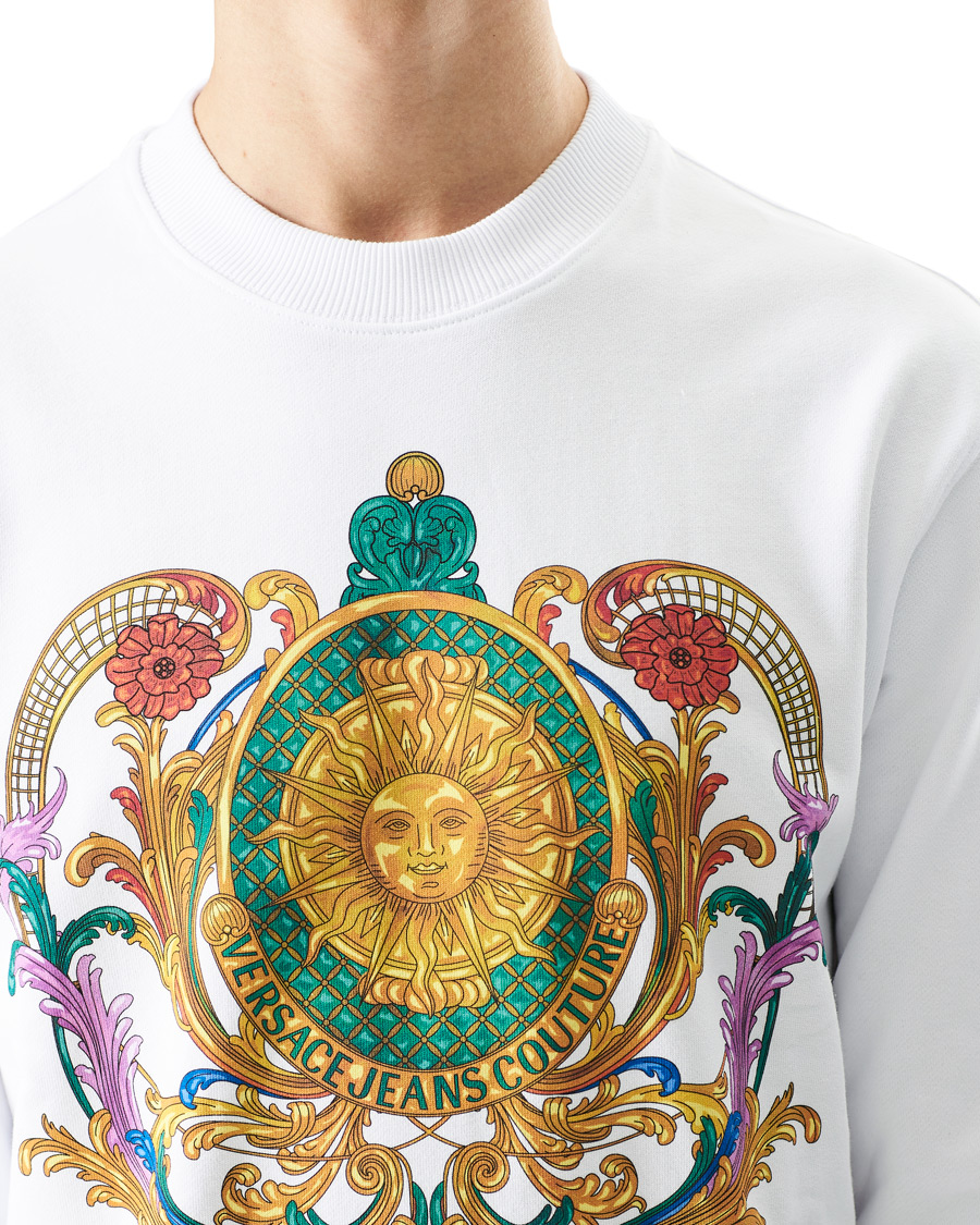 Homme | Pulls Et Tricots | Versace Jeans Couture | Baroque Print Sweatshirt White
