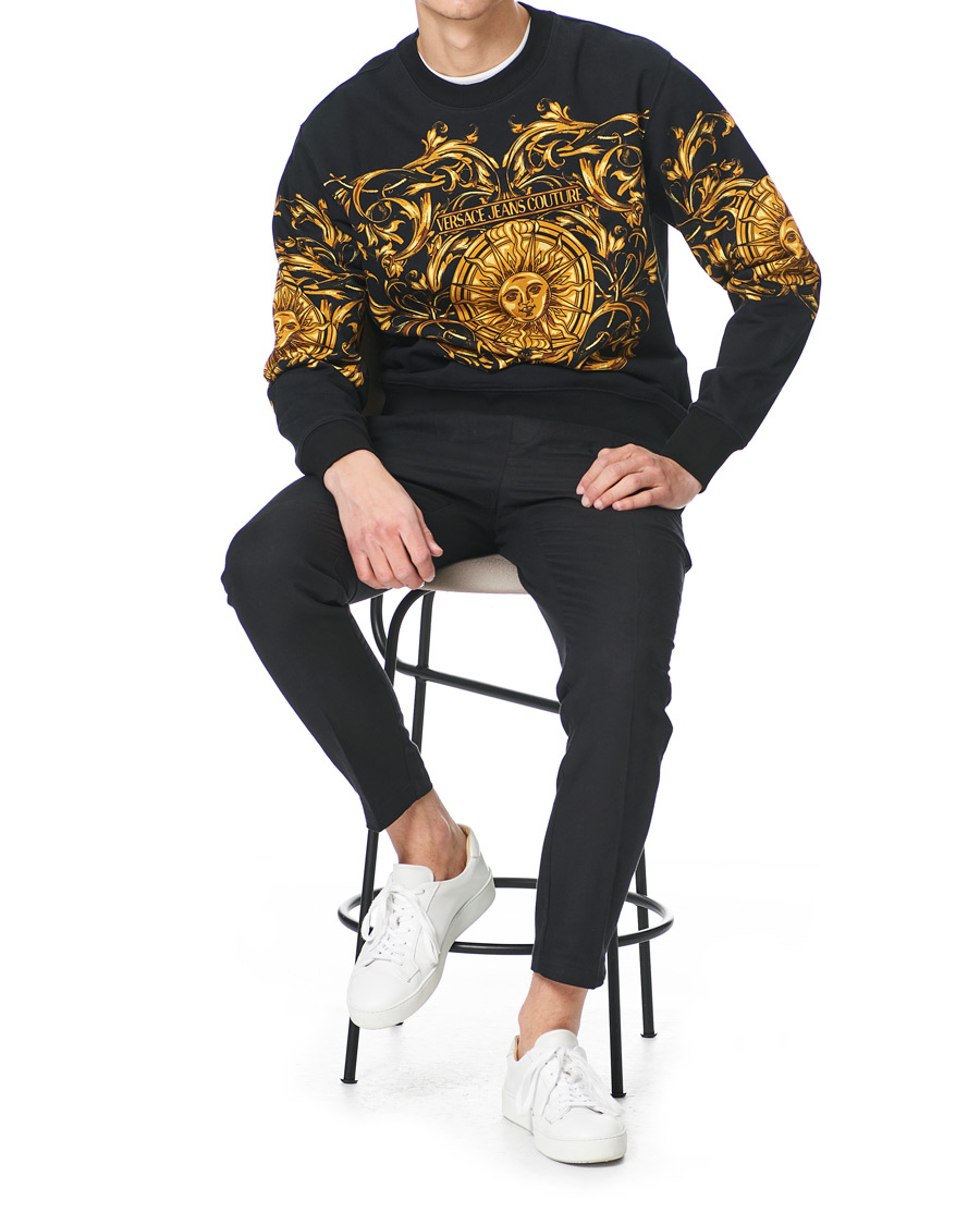 Heren | Truien | Versace Jeans Couture | Baroque Sun Sweatshirt Black