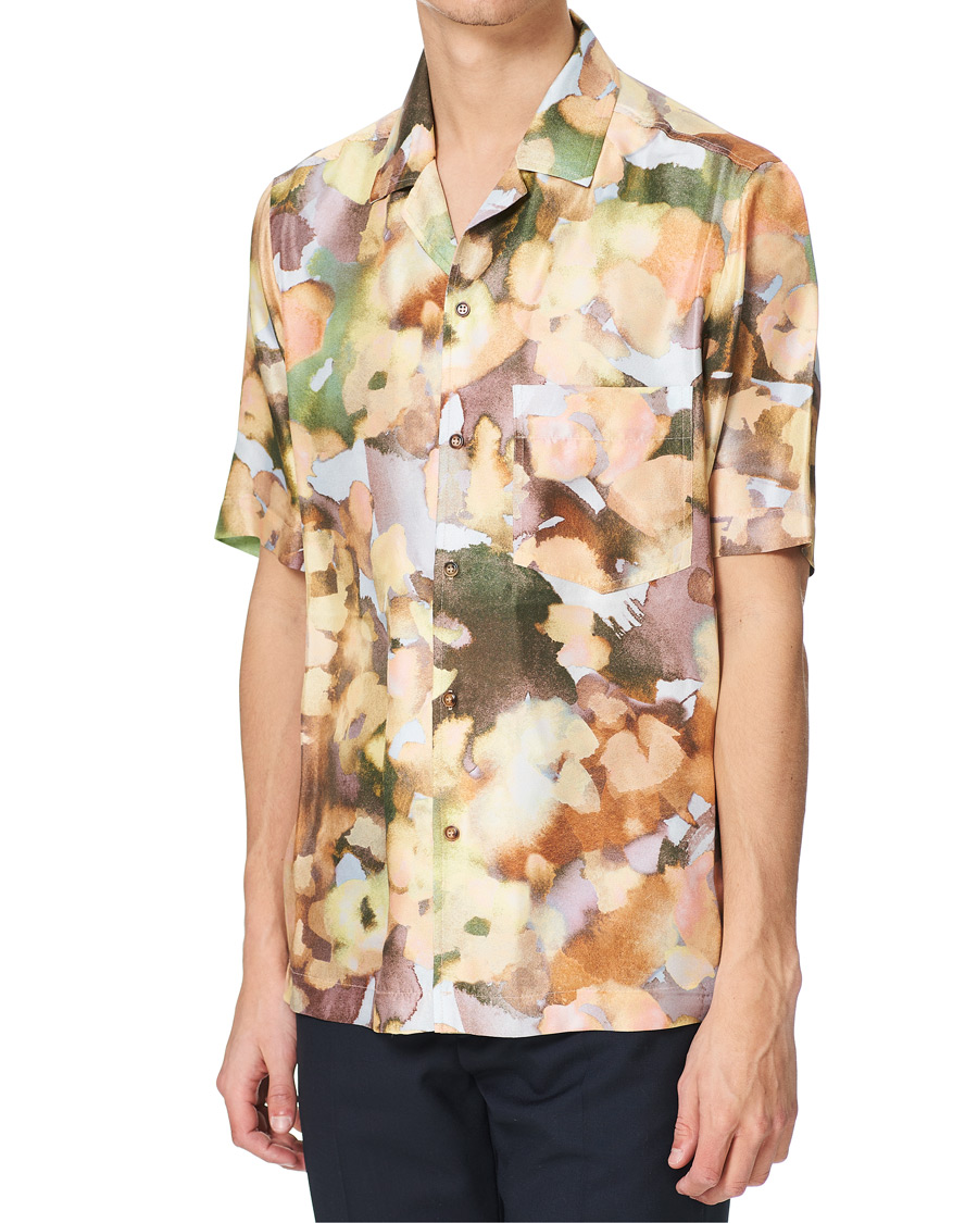 Homme | Chemises | Nanushka | Twill Silk Camp Collar Shirt Watercolor