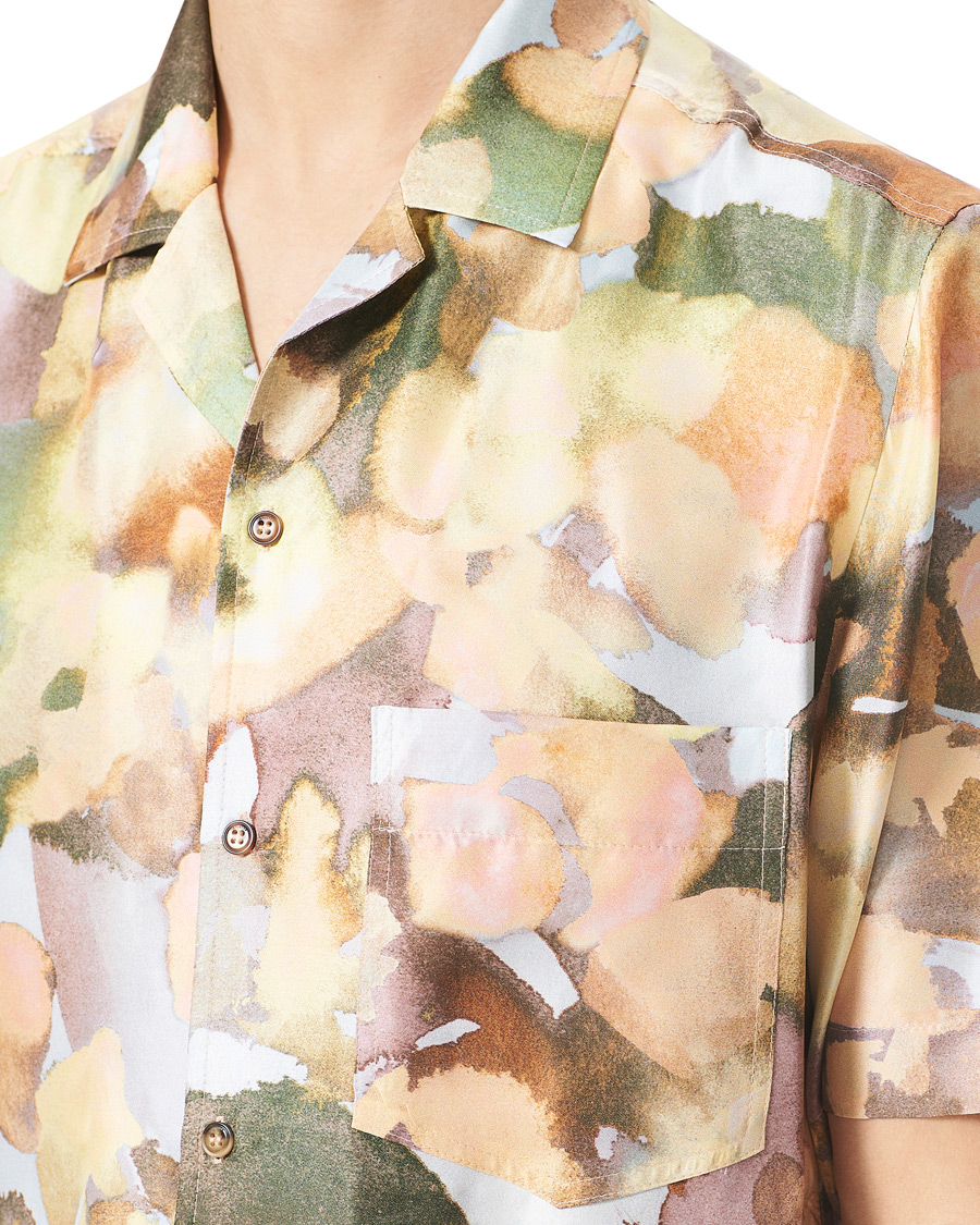 Homme | Chemises | Nanushka | Twill Silk Camp Collar Shirt Watercolor