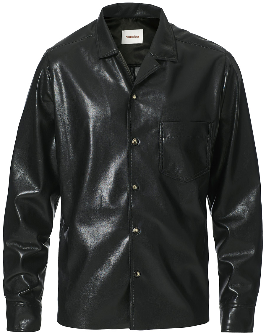 Homme | Manteaux Et Vestes | Nanushka | Vegan Leather Shirt Jacket Black