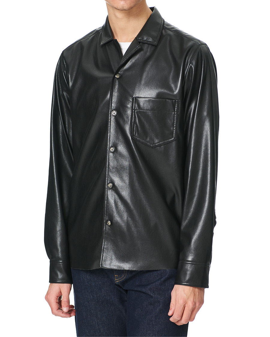 Homme | Manteaux Et Vestes | Nanushka | Vegan Leather Shirt Jacket Black