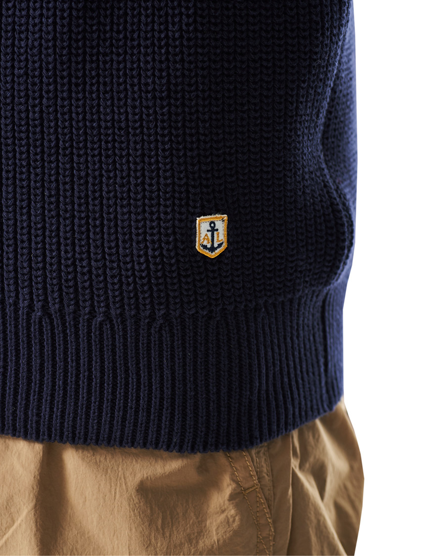 Homme | Pulls Et Tricots | Armor-lux | Pull Camionneur Half Zip Sweater Navire