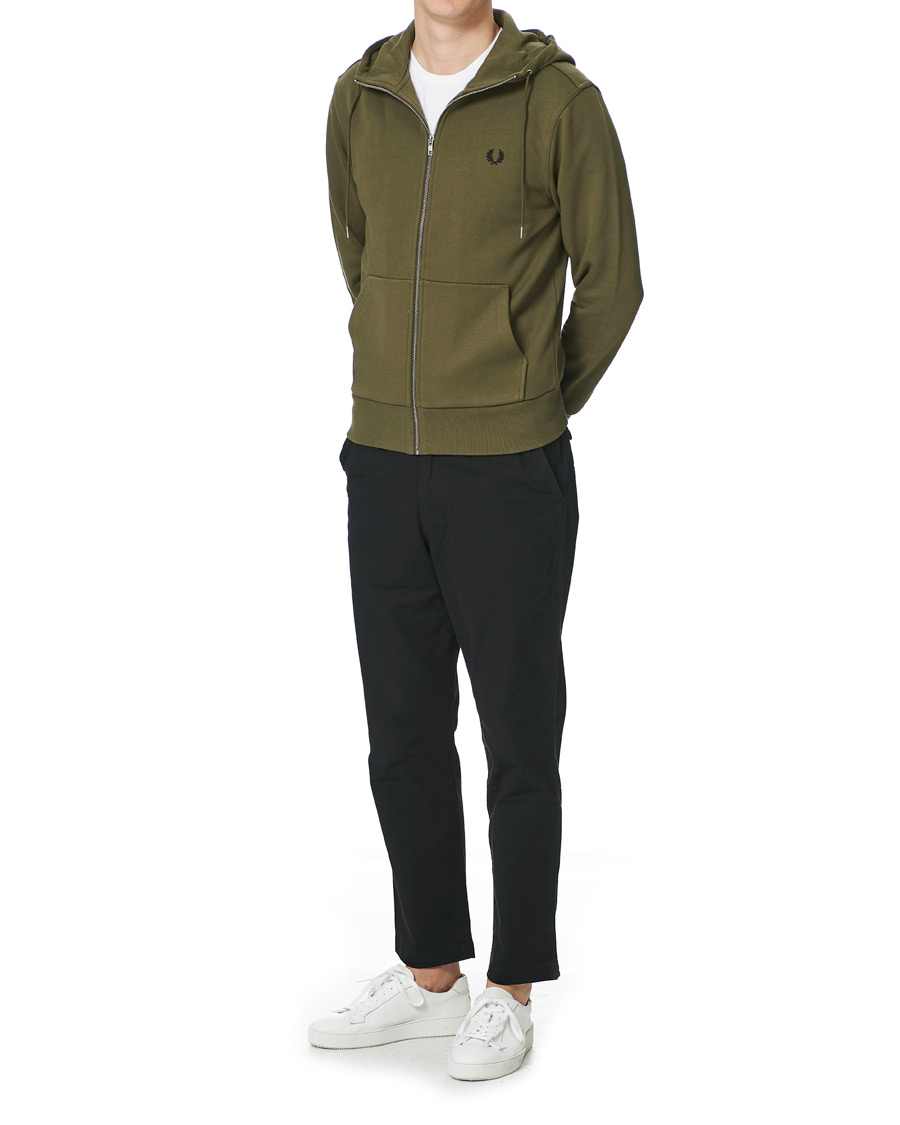 Homme | Pulls Et Tricots | Fred Perry | Hooded Zip Sweatshirt Military Green