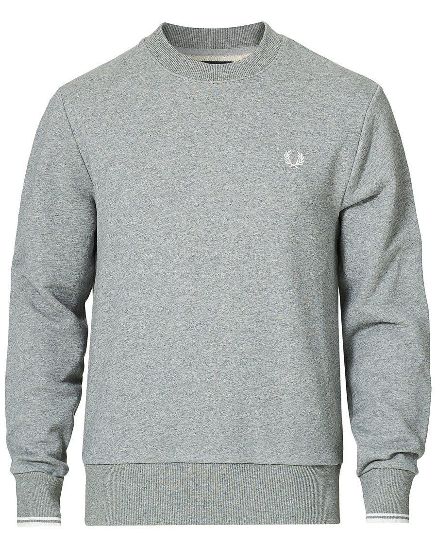 Homme | Pulls Et Tricots | Fred Perry | Crew Neck Sweatshirt Grey Melange