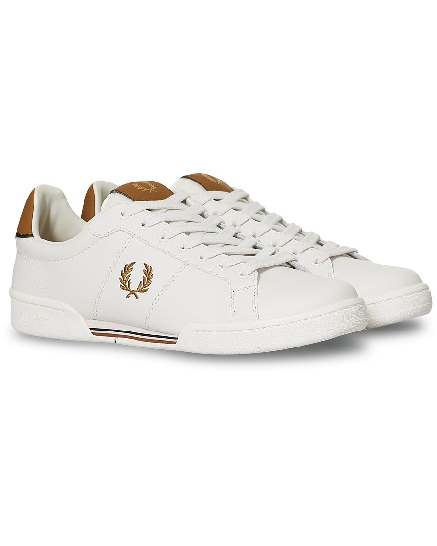 Homme | Fred Perry B722 Leather Sneaker Porcelain | Fred Perry | B722 Leather Sneaker Porcelain