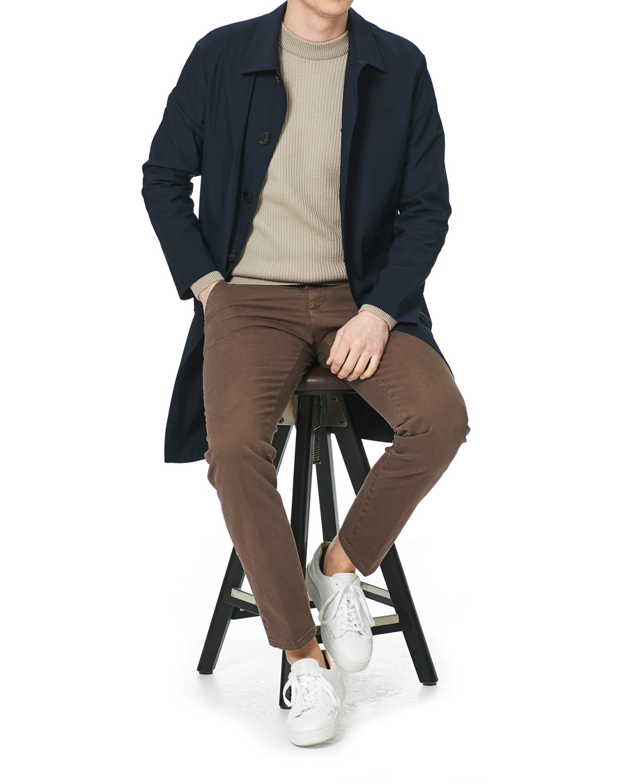 Homme | Manteaux Et Vestes | Harris Wharf London | Light Technic Mac Coat Dark Blue