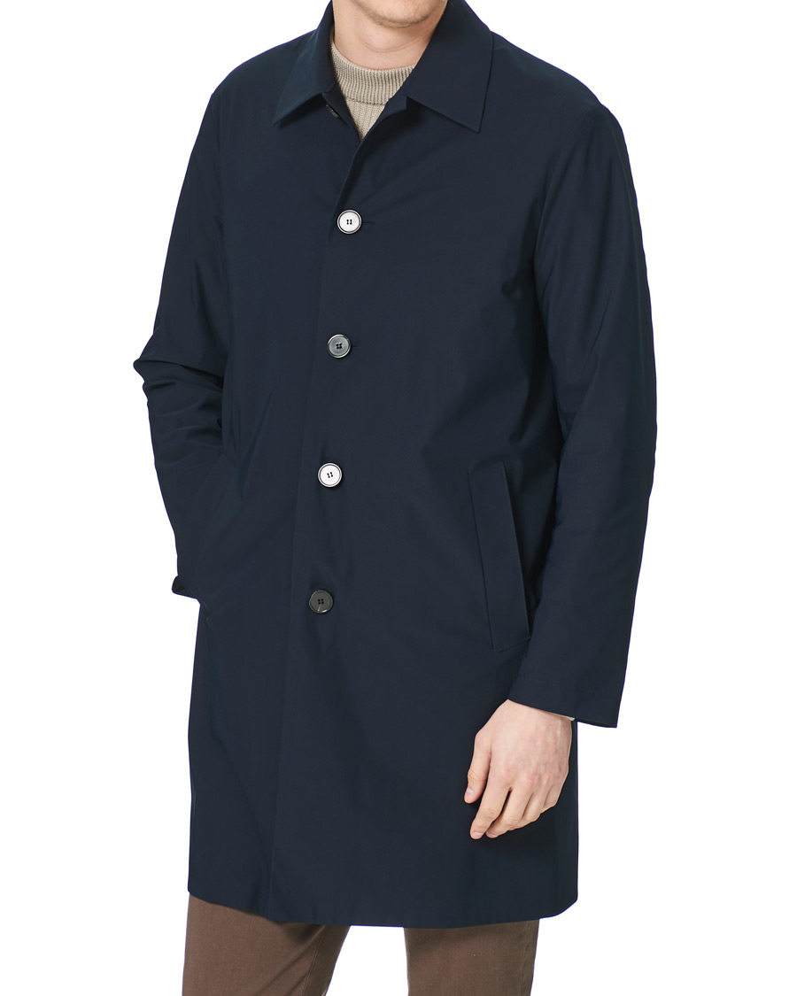 Homme | Manteaux Et Vestes | Harris Wharf London | Light Technic Mac Coat Dark Blue