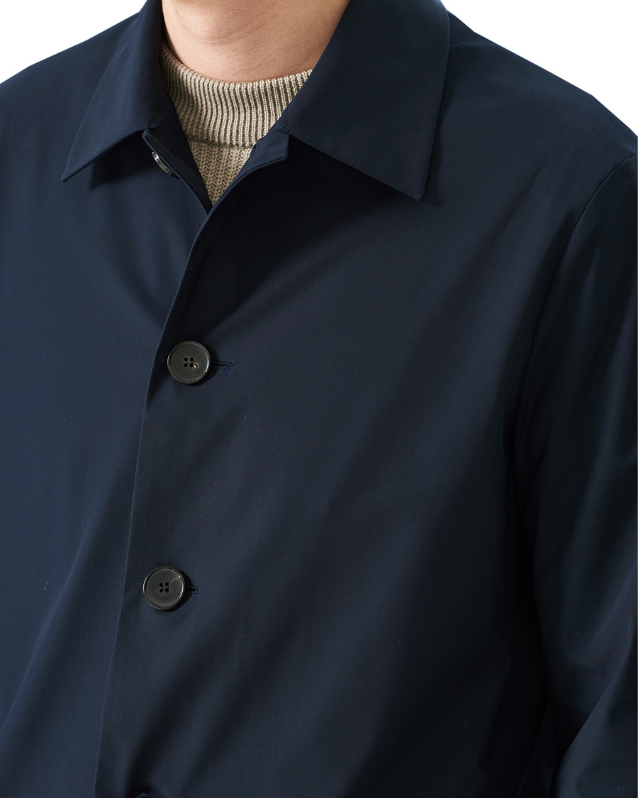 Homme | Manteaux Et Vestes | Harris Wharf London | Light Technic Mac Coat Dark Blue