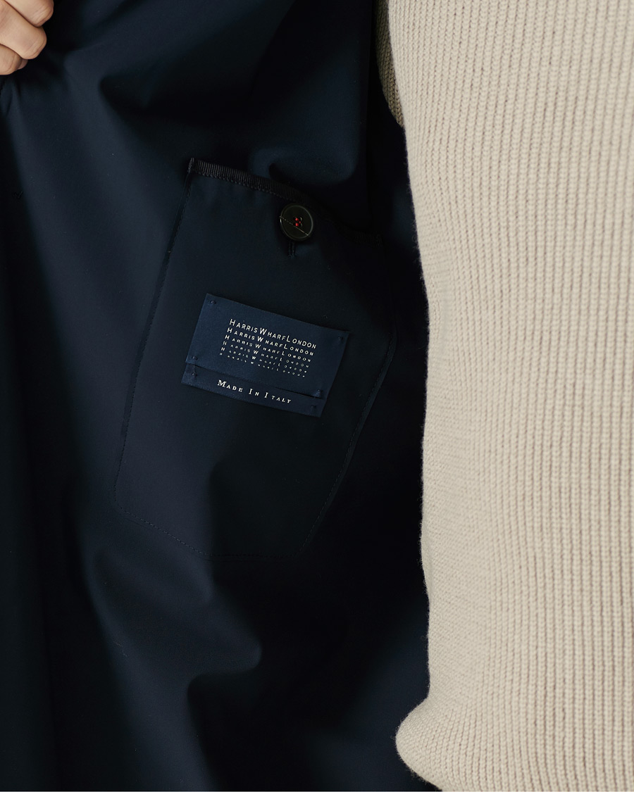 Homme | Manteaux Et Vestes | Harris Wharf London | Light Technic Mac Coat Dark Blue