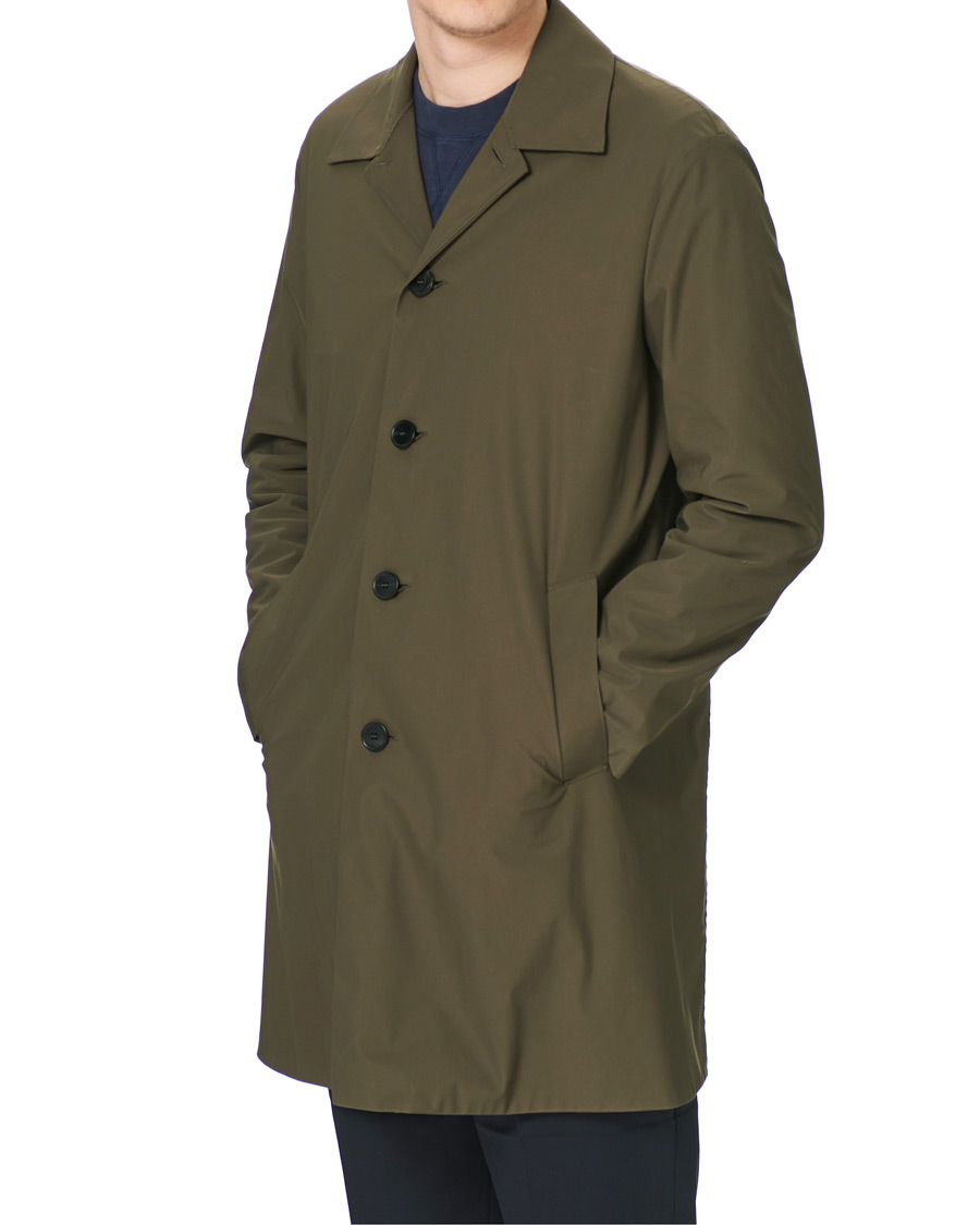 Homme | Manteaux Et Vestes | Harris Wharf London | Light Technic Mac Coat Moss Green