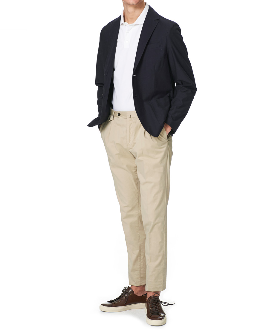 Homme | Blazers | Harris Wharf London | Cotton Twill Blazer Dark Blue