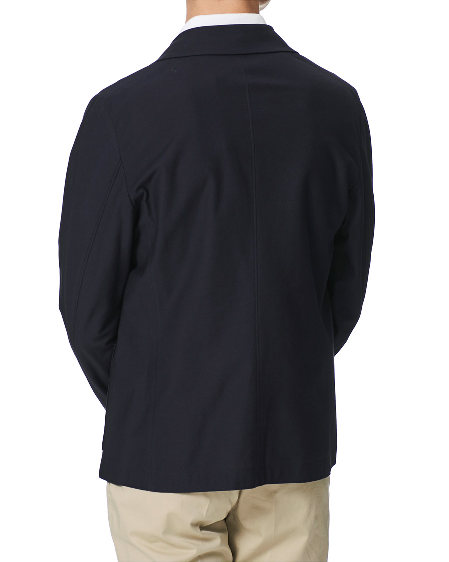 Homme | Blazers | Harris Wharf London | Cotton Twill Blazer Dark Blue