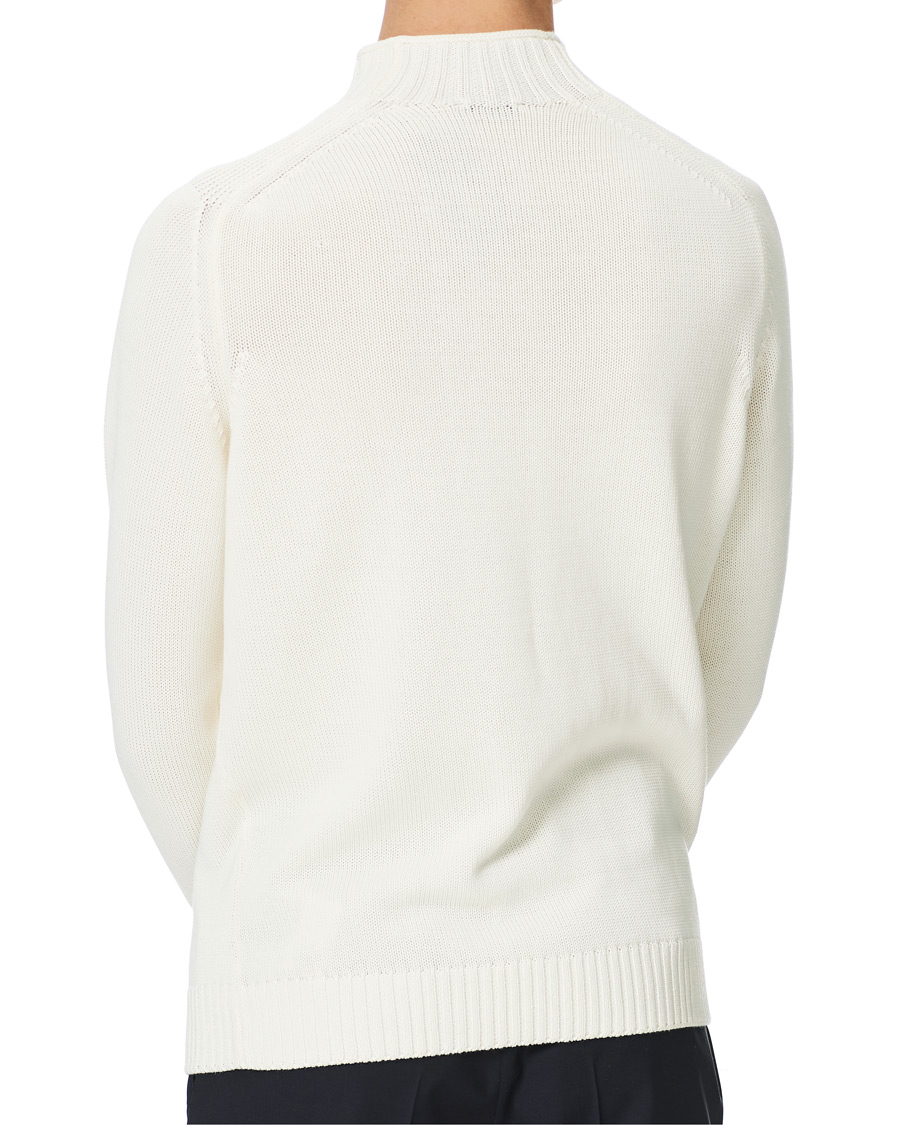 Homme | Pulls Et Tricots | Stenströms | Cotton Mock Neck Sweater White