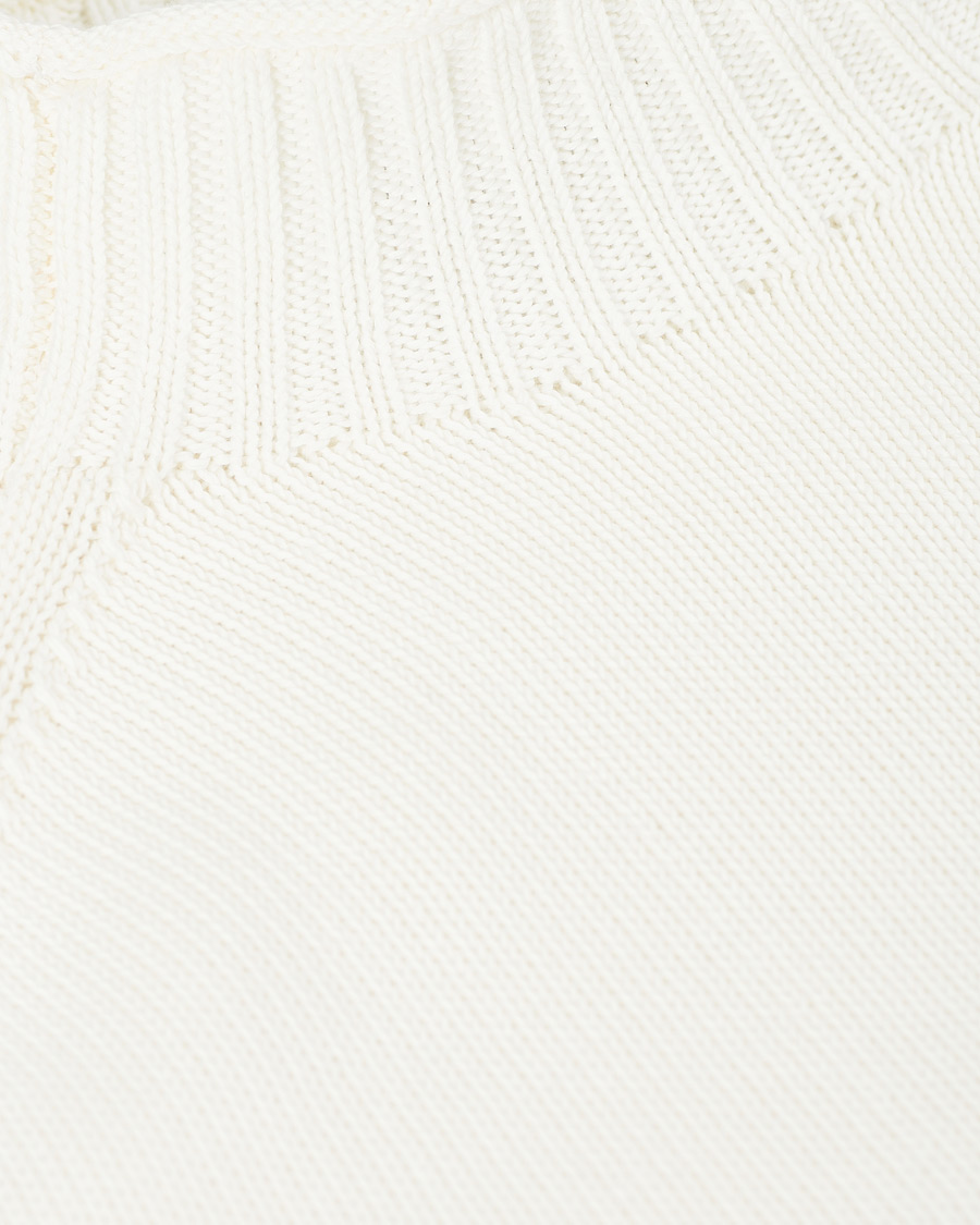 Homme | Pulls Et Tricots | Stenströms | Cotton Mock Neck Sweater White