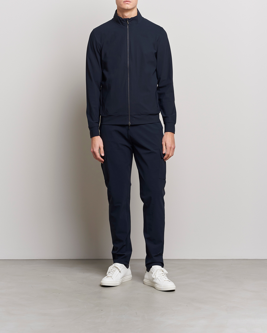 Homme | Pantalons | Stenströms | Active Jersey Leisure Cargo Pants Navy