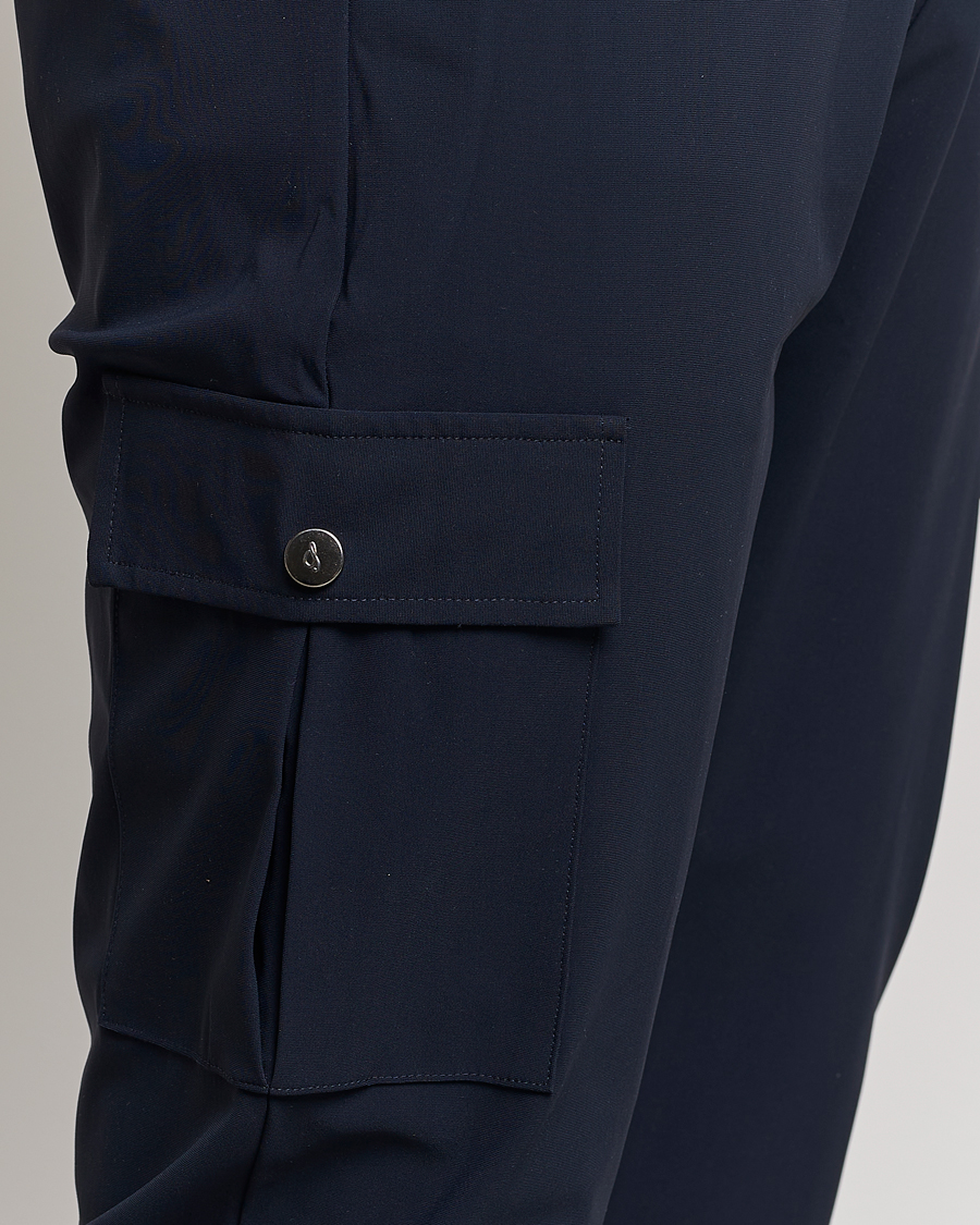 Homme | Pantalons | Stenströms | Active Jersey Leisure Cargo Pants Navy
