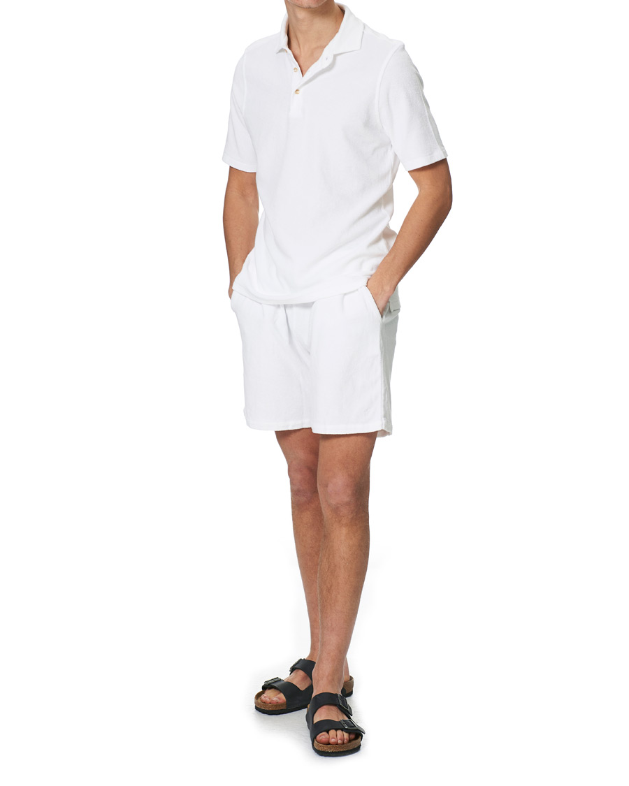 Homme | Shorts | Stenströms | Towelling Cotton Shorts White