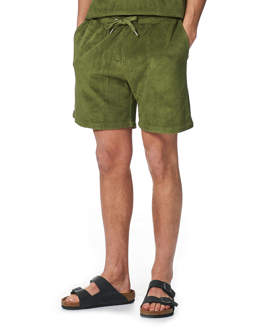 Homme | Shorts | Stenströms | Towelling Cotton Shorts Green