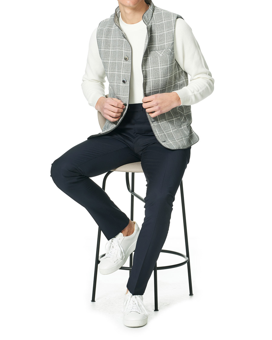 Homme | Manteaux Et Vestes | Stenströms | Quilted Light Padded Vest Grey