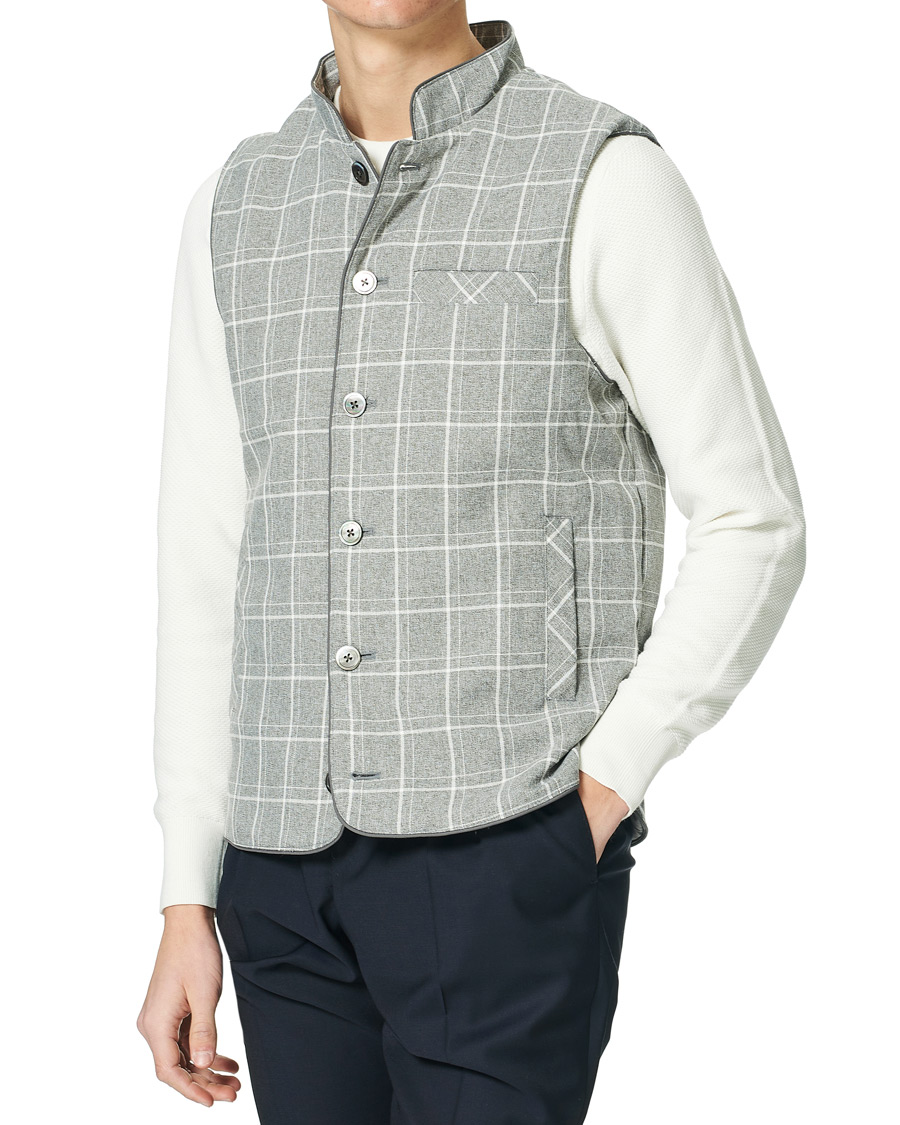 Homme | Manteaux Et Vestes | Stenströms | Quilted Light Padded Vest Grey
