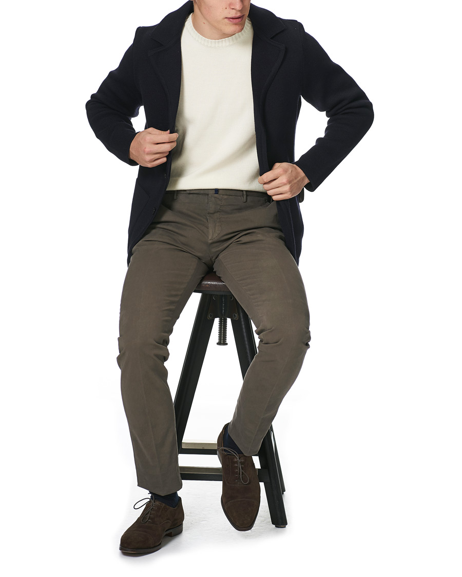 Heren | Blazers | Stenströms | Milano Knitted Merino Blazer Navy