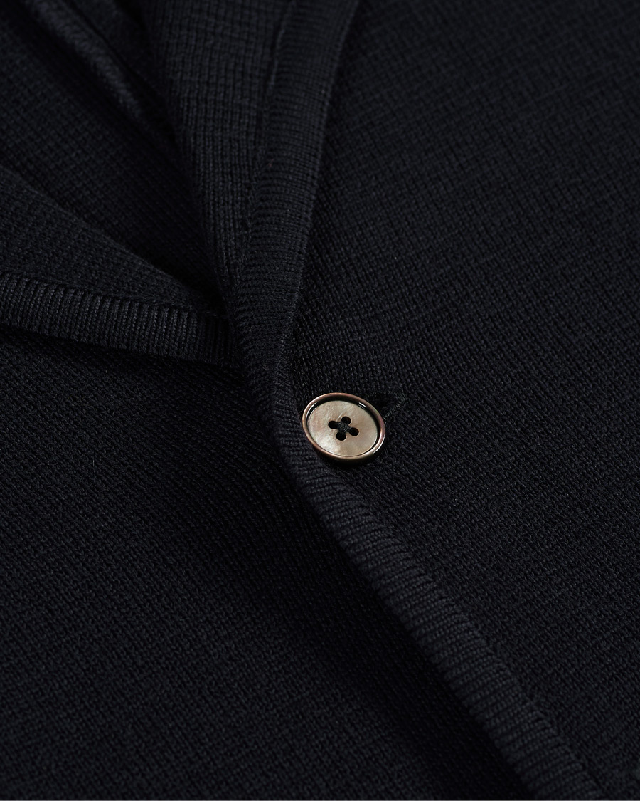 Heren | Blazers | Stenströms | Milano Knitted Merino Blazer Navy