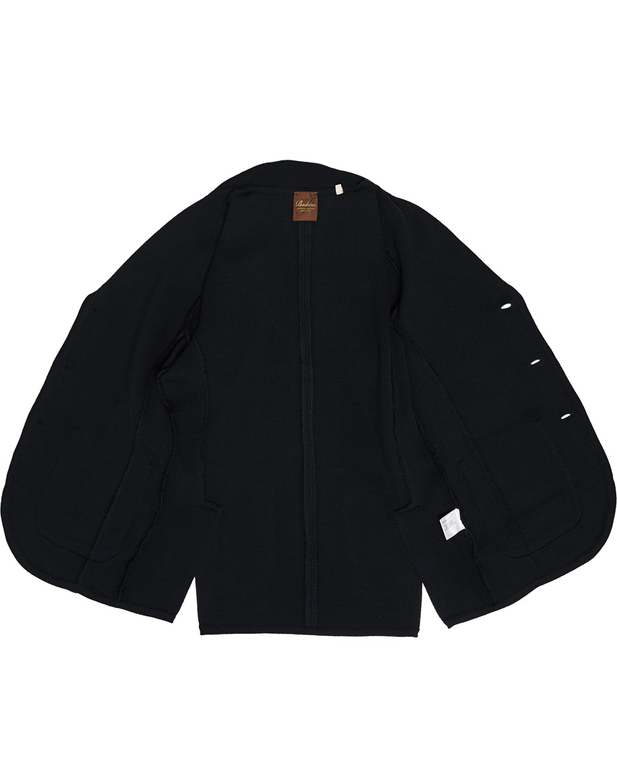 Heren | Blazers | Stenströms | Milano Knitted Merino Blazer Navy