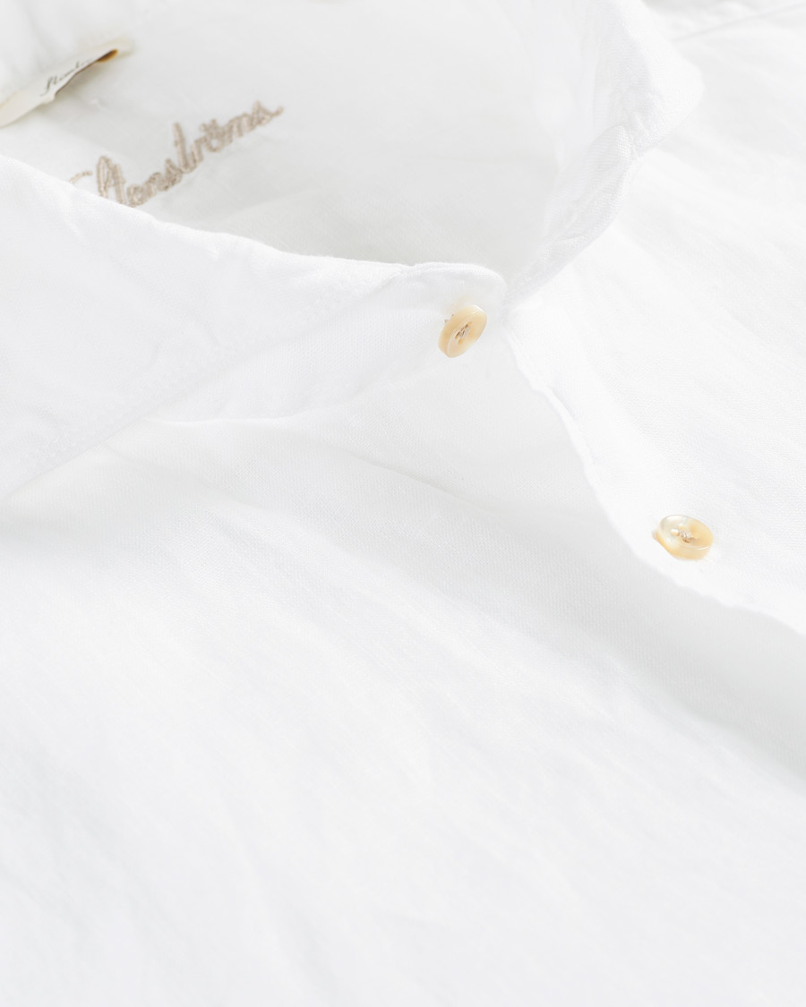Homme | Chemises | Stenströms | Slimline Cut Away Linen Shirt White