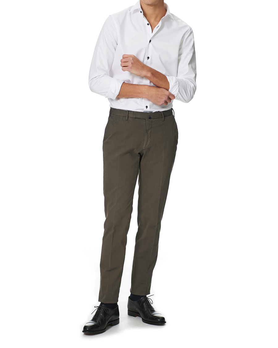 Homme | Chemises | Stenströms | Slimline Cut Away Shirt White