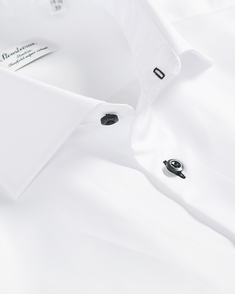 Homme | Chemises | Stenströms | Slimline Cut Away Shirt White