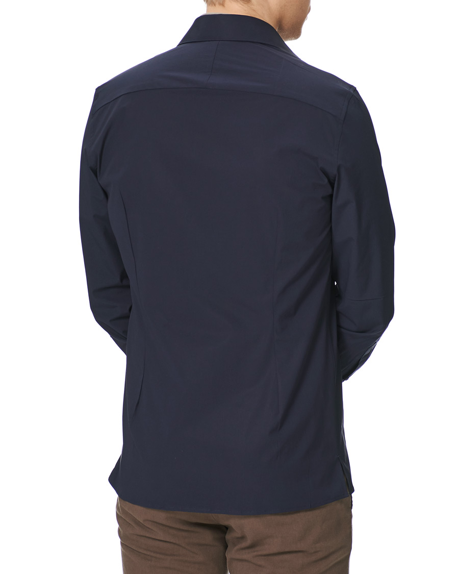 Heren | Overhemden | Stenströms | 1899 Cotton/Elastane Shacket Navy