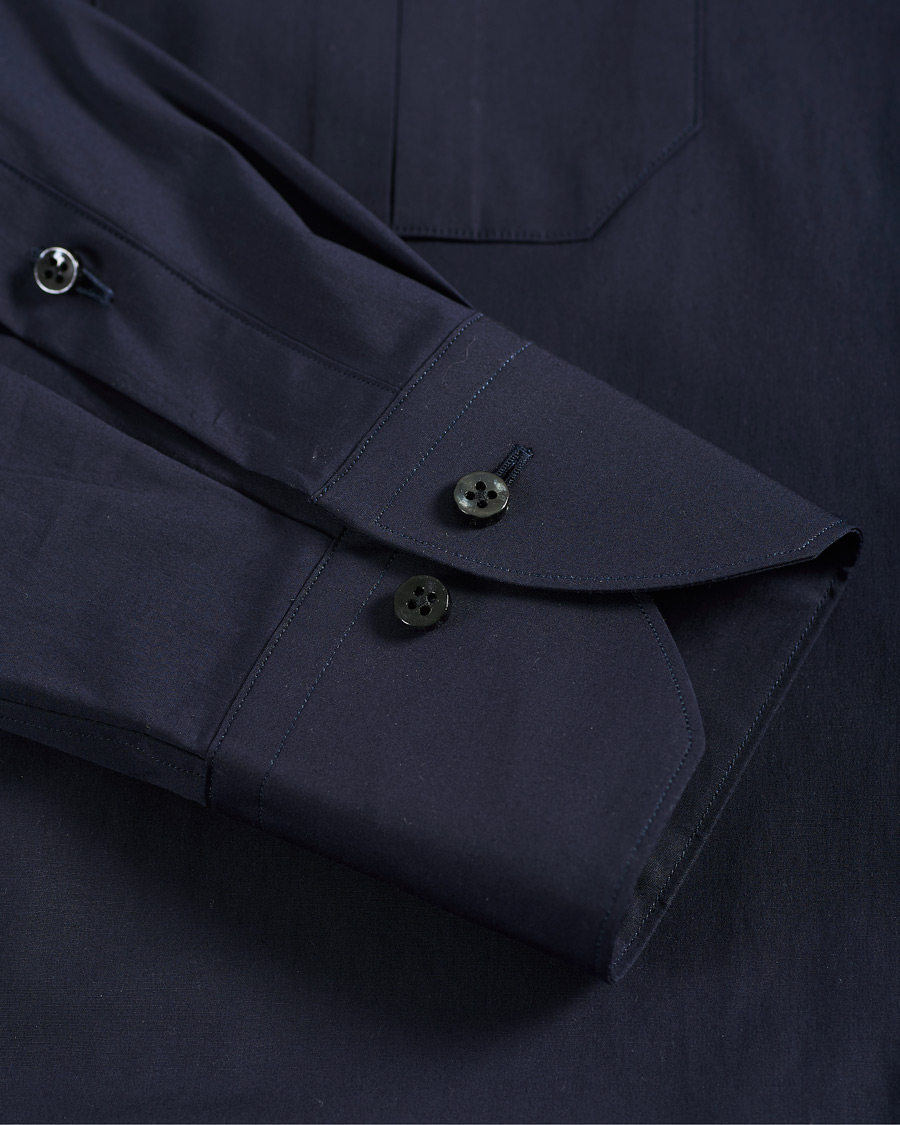 Heren | Overhemden | Stenströms | 1899 Cotton/Elastane Shacket Navy