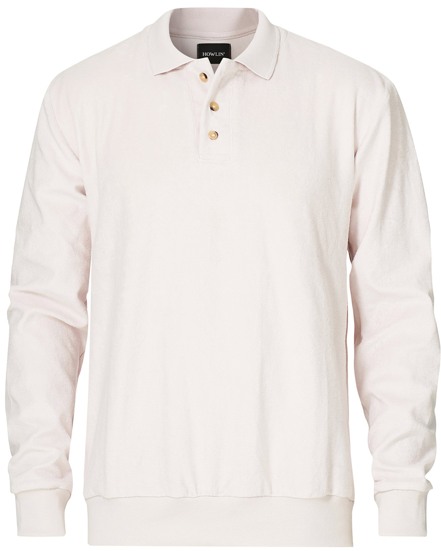 Homme | Pulls Et Tricots | Howlin' | Long Sleeve Terry Polo White Sand