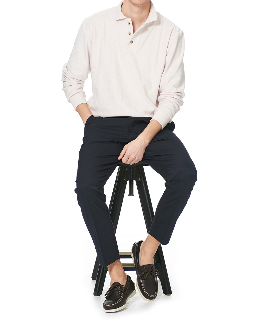 Homme | Pulls Et Tricots | Howlin' | Long Sleeve Terry Polo White Sand