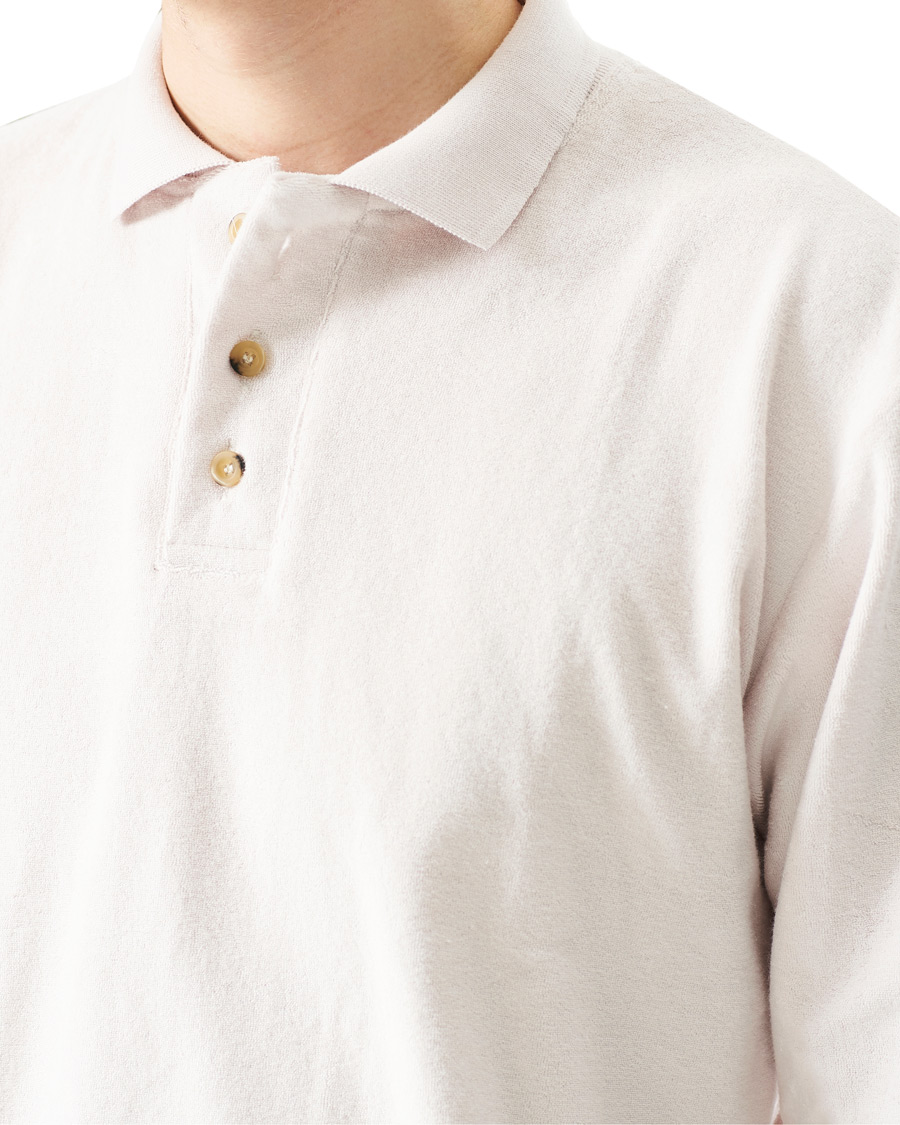 Homme | Pulls Et Tricots | Howlin' | Long Sleeve Terry Polo White Sand