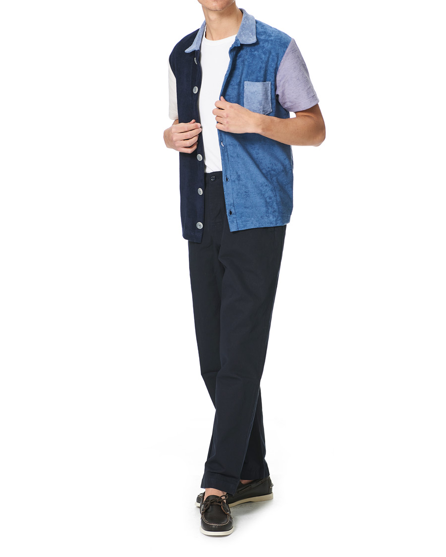 Heren | Overhemden | Howlin' | Short Sleeve Color Block Terry Shirt Blueprint