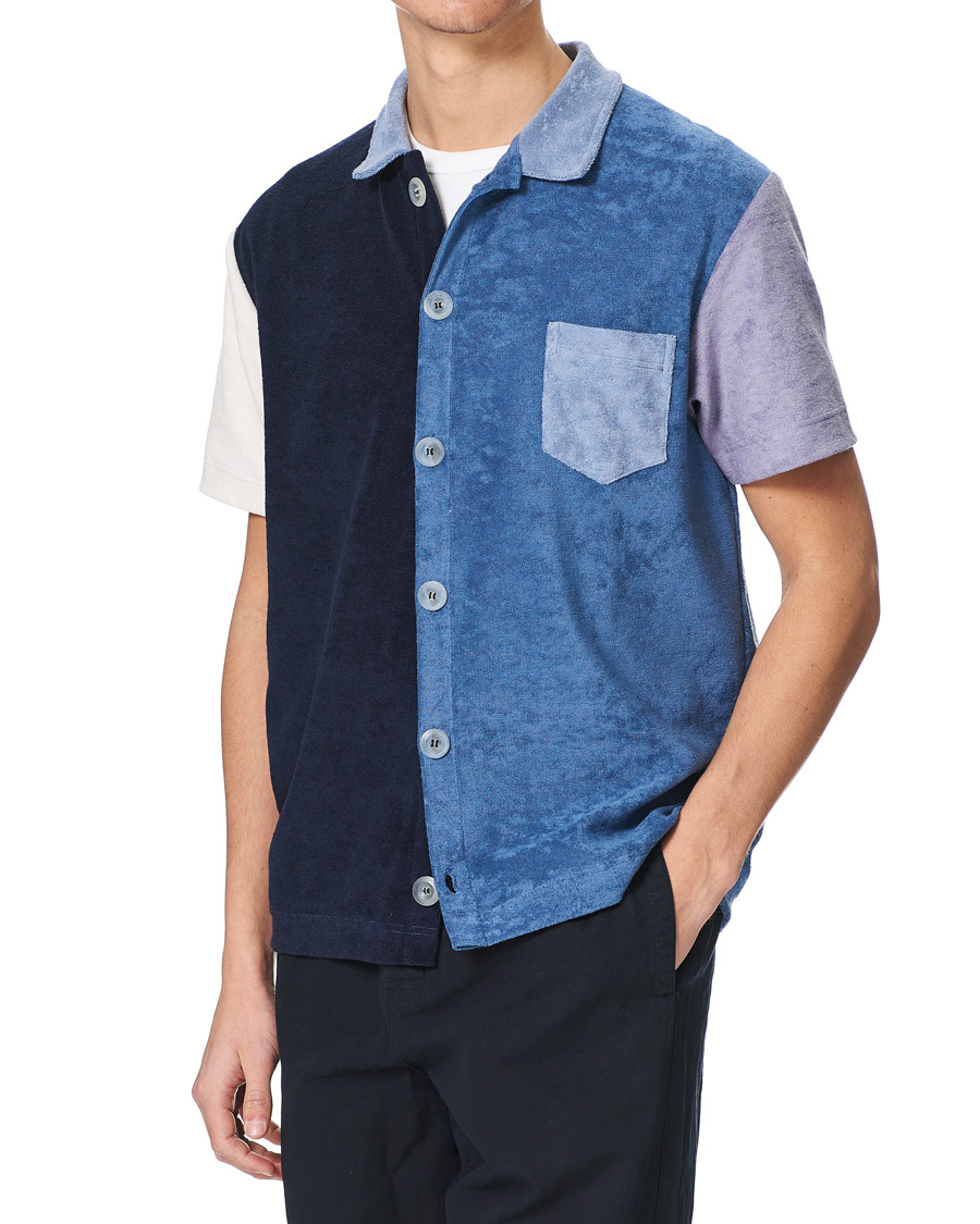 Heren | Overhemden | Howlin' | Short Sleeve Color Block Terry Shirt Blueprint
