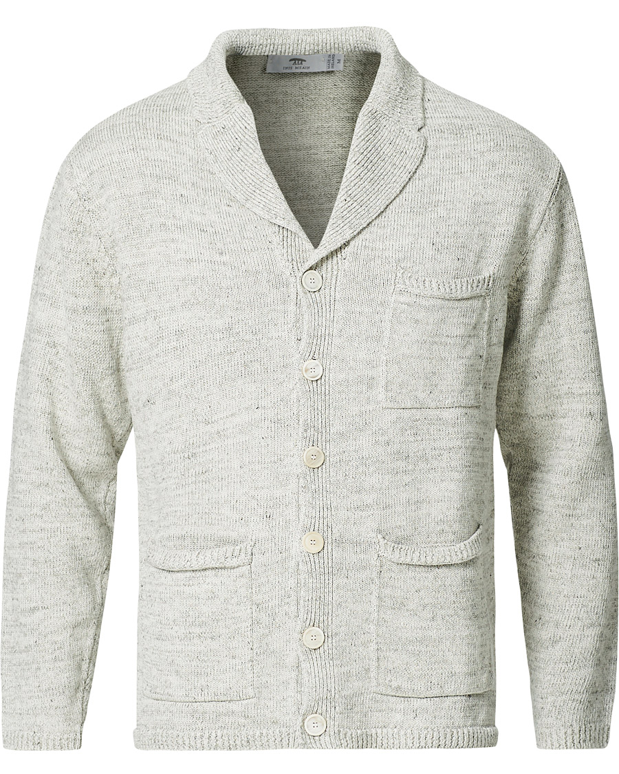 Heren | Truien | Inis Meáin | Washed Linen Pub Jacket Papyrus